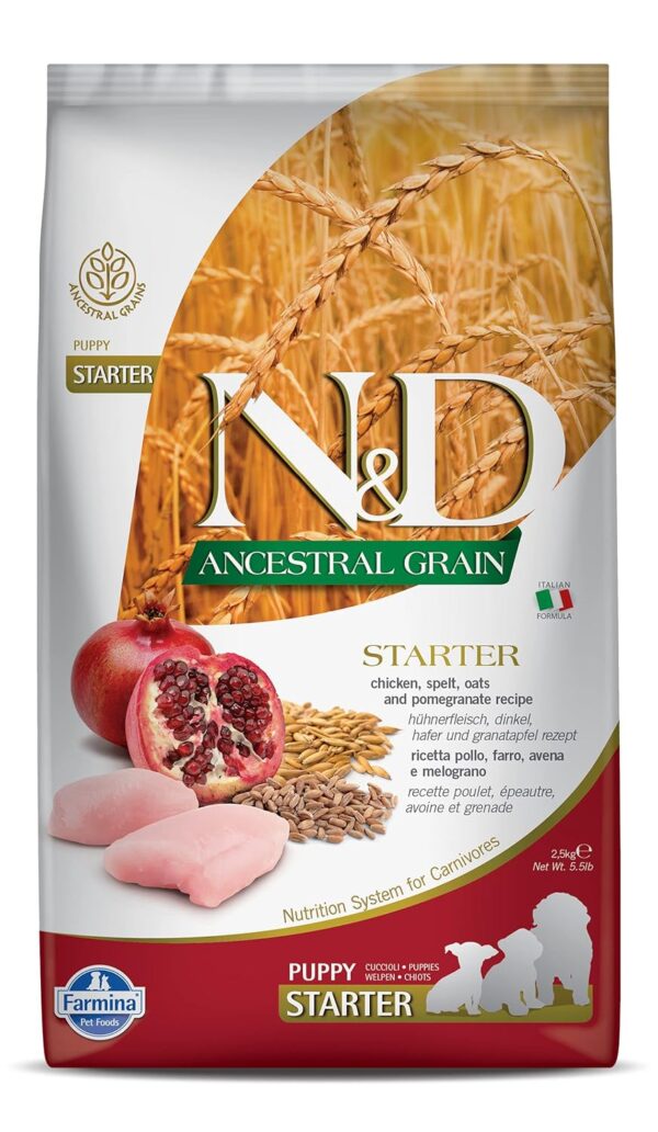 FARMINA N&D ANCESTRAL GRAIN CHICKEN & POMEGRANATE STARTER PUPPY