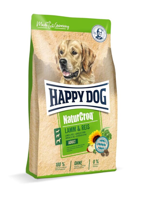 HAPPY DOG NATURCROQ LAMB AND RICE FOOD FOR ADULT DOGS