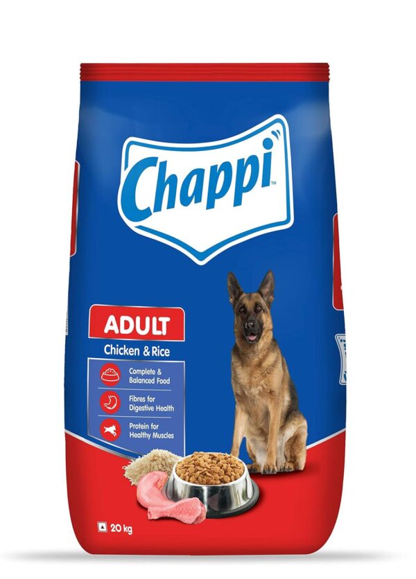 Chappi Adult (1+ Years) Dry Dog Food, Chicken & Rice