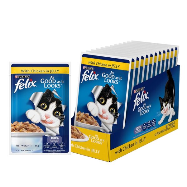 FELIX Adult with Chicken in Jelly Wet Cat Food