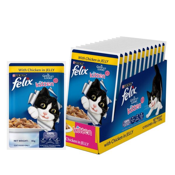 FELIX Kitten with Chicken in Jelly Wet Cat Food