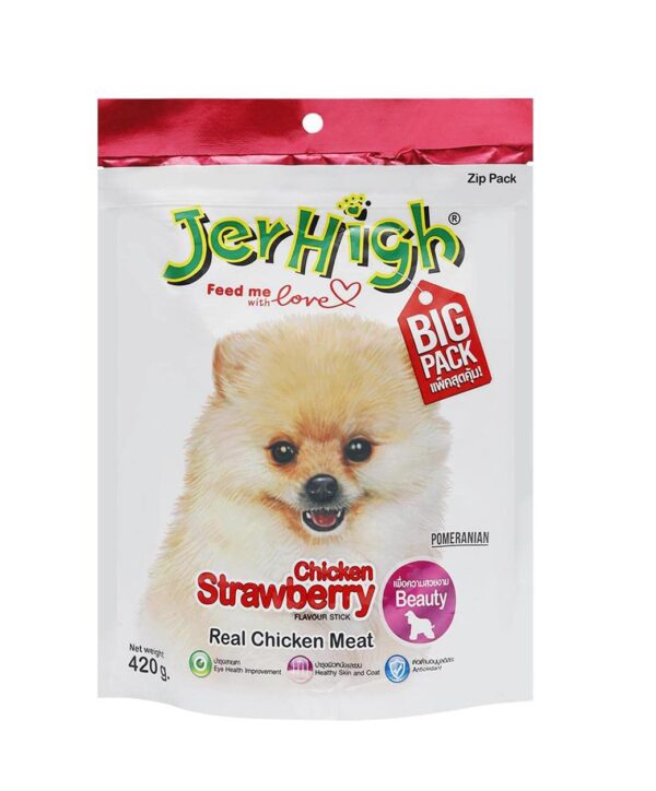 JerHigh Chicken Strawberry Stick Dog Treats